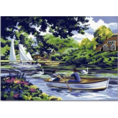 Peinture par Numéro (30x45cm) - En Canot sur la...