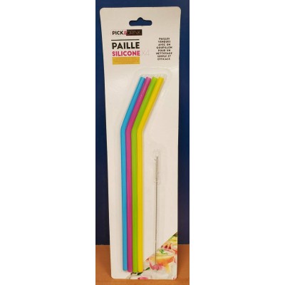 Pailles en Silicone Réutilisables avec...