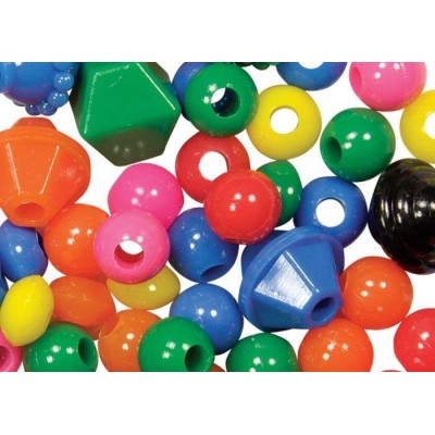 Perles en Plastique aux Couleurs Vives/100 pièces