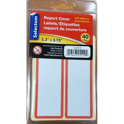 Étiquettes à Chemises 1,3 x 3,75''/40
