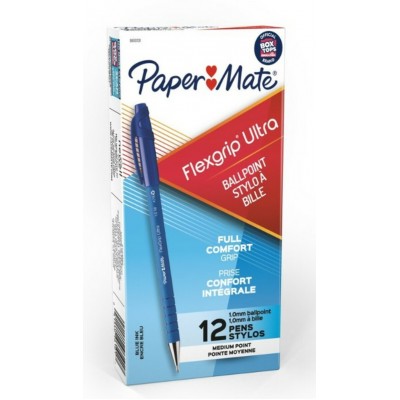 Boite de Stylo Bille Flexgrip Moyen 1mm/12 - Bleu
