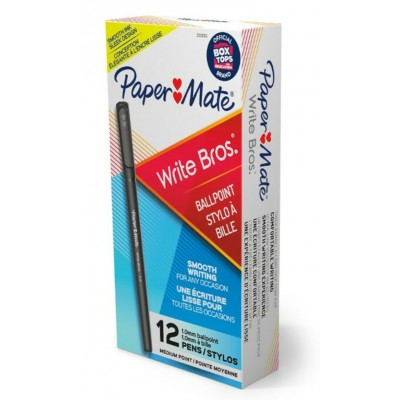 Stylo Paper Mate Moyen (1mm) Noir - pqt. 12