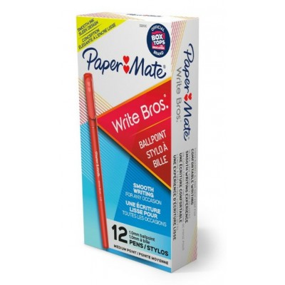 Stylo Paper Mate Moyen (1mm) Rouge - pqt. 12