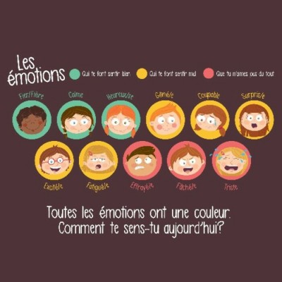 La Couleur de mes Émotions - Tableau Aimanté + 12 Aimants