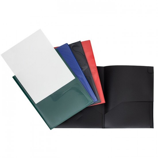 Portfolios de plastique avec Pochette de Présentation (Options de Couleurs)