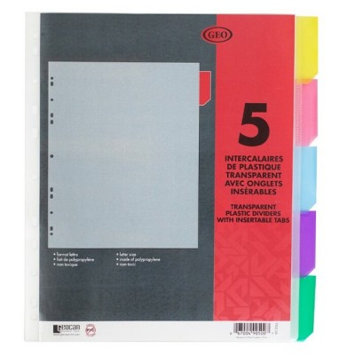 5 Séparateurs de Plastique Transparent avec...