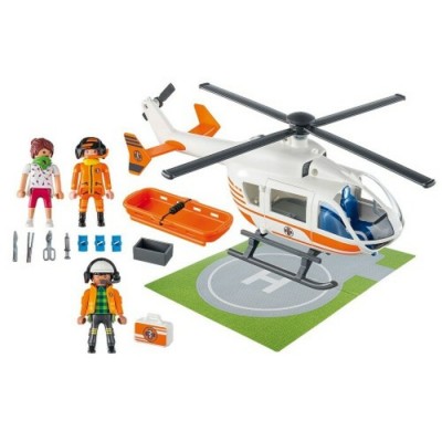 Playmobil City Life  - Hélicoptère de Secours #70048