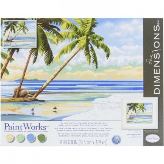 Peinture par Numéro 11X14": Vue Tropicale