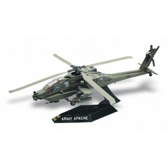 Modèle à Coller : Hélicoptère Apache AH-64 -...