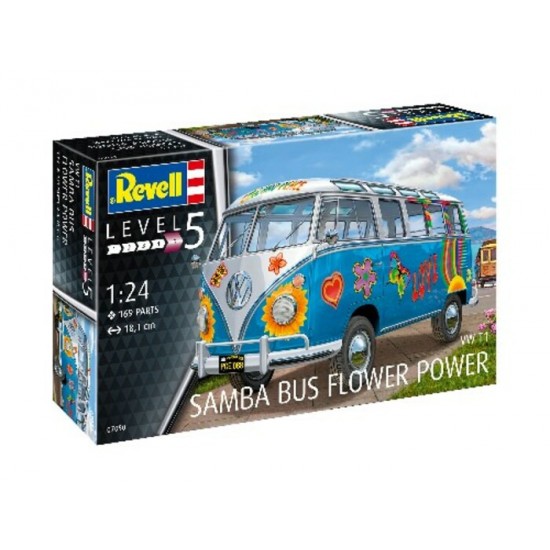 Modèle à Coller : Bus Samba Flower Power -...
