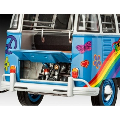 Modèle à Coller : Bus Samba Flower Power - Niveau 5