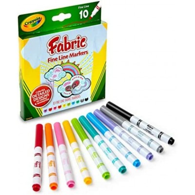 Marqueurs Crayola pour Tissus à Trait Fin/10