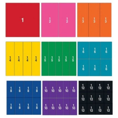 Carrés de Fractions Aimantés Recto-Verso
