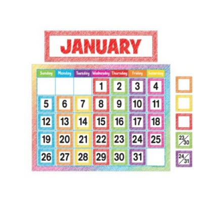 Dates Pour Calendrier : Carré ''Scribble''/36 pièces
