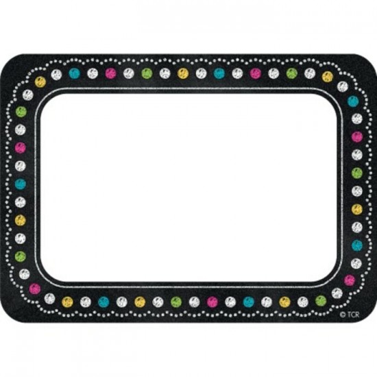 Étiquettes de Nom Autocollantes : Chalkboard Brights\36