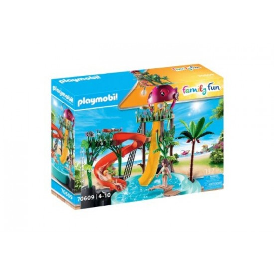 Playmobil - Family Fun : Parc Aquatique et Toboggan #70609