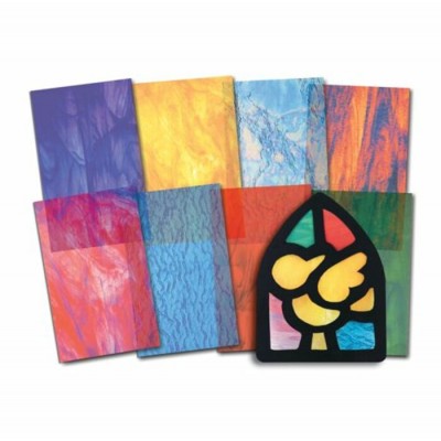 Papier à Motif Vitrail Marbré 14 x 22cm/24...