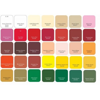 Acrylique Americana Décoart 59ml - PARTIE 1 (Couleur # 1 à 169)