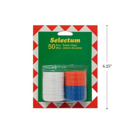 Jetons de Poker en Plastique/50 pcs