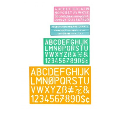 Pochoirs en Plastique : Lettres et Chiffres/4...