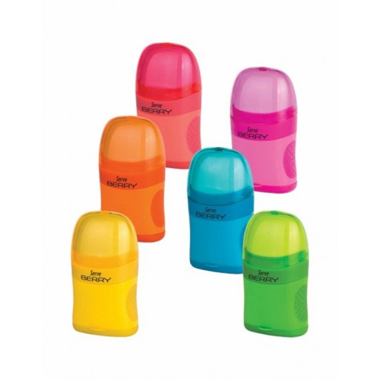 Aiguisoir Double avec Effaçe Berry - Couleurs Fluo\1  (Option de Couleur)