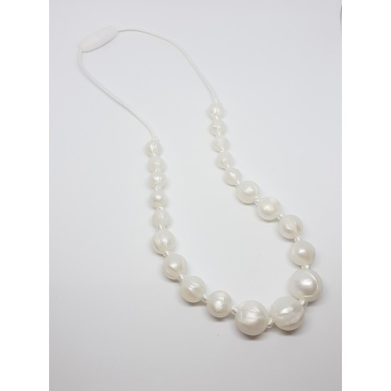 Collier enfant blanc perle
