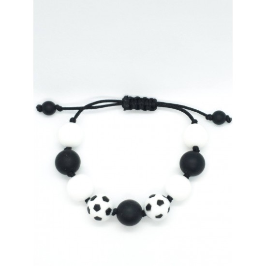 Bracelet soccer noir