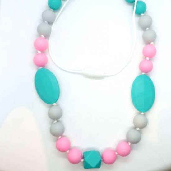 Collier adulte ovale turquoise