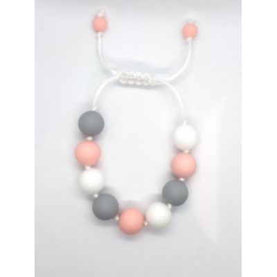 Bracelet rose, gris et blanc