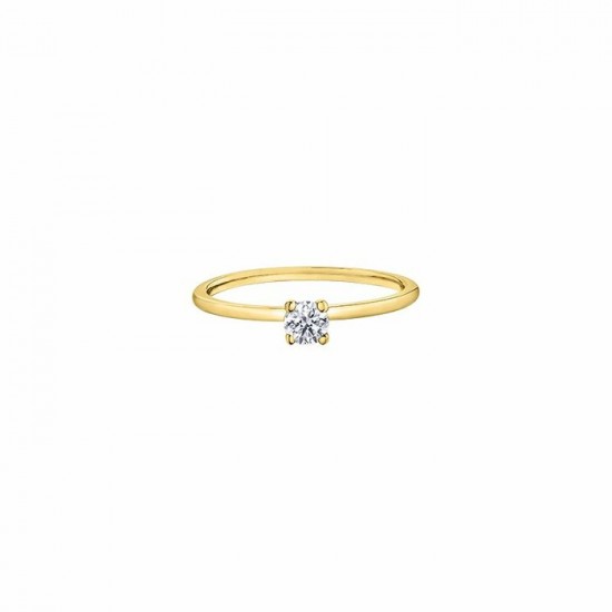 Bague or jaune, diamant