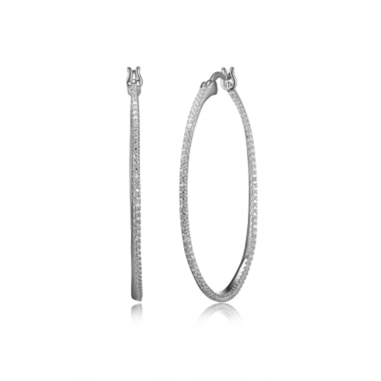 Boucles d'oreilles Reign argent, anneau 