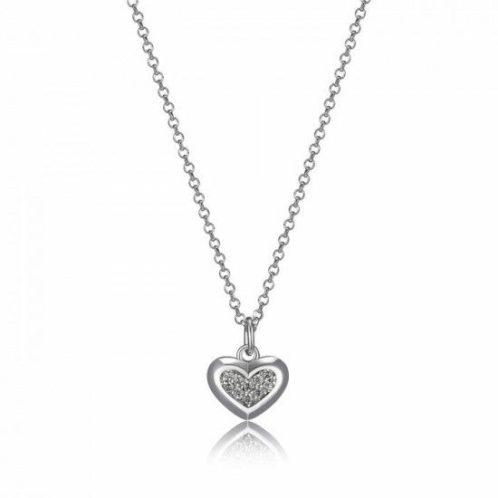 Collier ELLE argent , pendentif coeur 