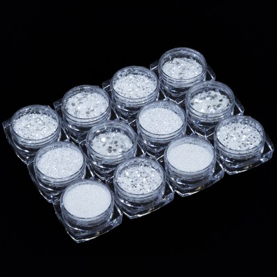 Déco Paillettes Blanc Neige