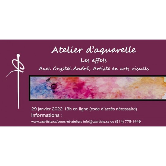 Atelier d'aquarelle - Les effets