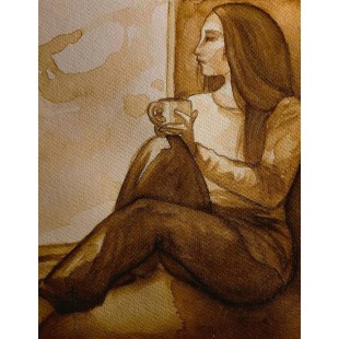 Peinture au café - Arts intuitifs