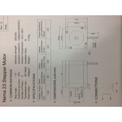 Nema 23 stepper motor 1.26Nm-- 178oz-in