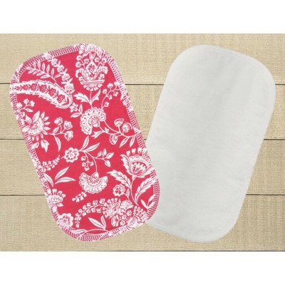 Lingettes hygiéniques: fleurs sur fond rouge