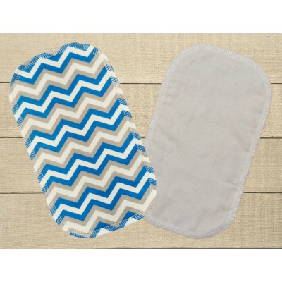 Lingettes hygiéniques: chevrons gris et bleus