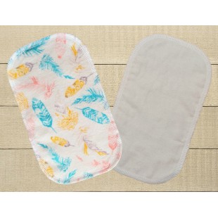 Lingettes hygiéniques: plumes revers gris pâle