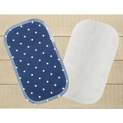 Lingettes hygiéniques: pois sur fond bleu revers...