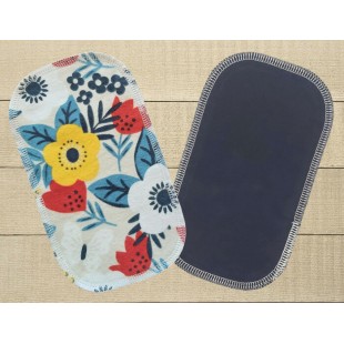 Lingettes hygiéniques: fleurs rouges et bleu...