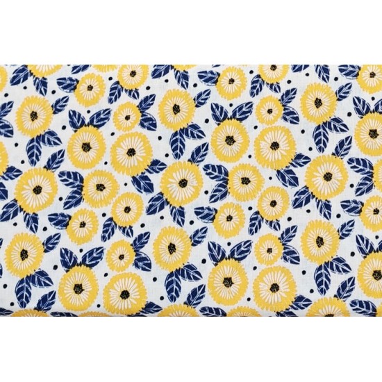 Essuie-tout lavable: floral jaune