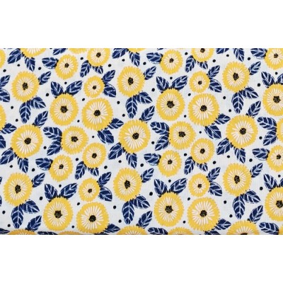 Essuie-tout lavable: floral jaune
