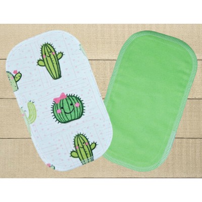 Lingettes hygiéniques: cactus mignon revers vert...