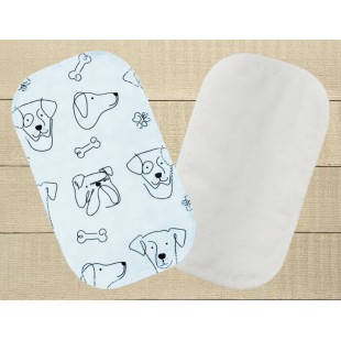 Lingettes hygiéniques: chien fond blanc revers...