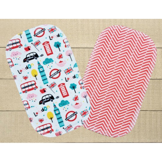 Lingettes hygiéniques: London revers chevrons rouges