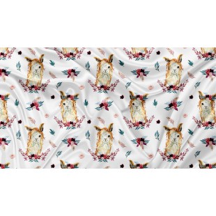 Minky Motif Lama Floral - IMPRIMÉ AU QUÉBEC À...