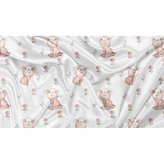 Minky Motif Cochon - IMPRIMÉ AU QUÉBEC À NOTRE ATELIER