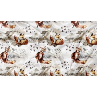 Minky Motif Renard Triangle - IMPRIMÉ AU QUÉBEC...