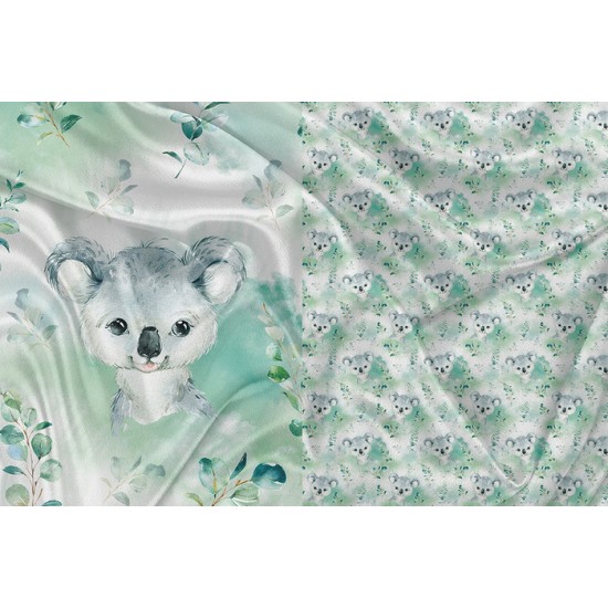 Panneau Minky Koala Eucalyptus - IMPRIMÉ AU QUÉBEC À NOTRE ATELIER